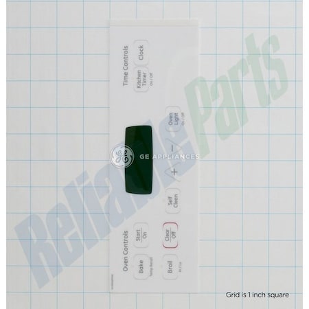 Ge WB27T11014 GE Oven Faceplate Graphics White WB27T11014